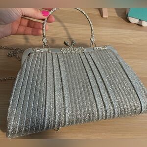 Elegant Silver Evening Clutch
